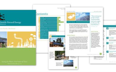 West Seattle Natural Energy Proposal Publication Design